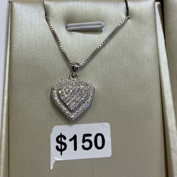 925 sterling silver heart set - Picture 3 of 5